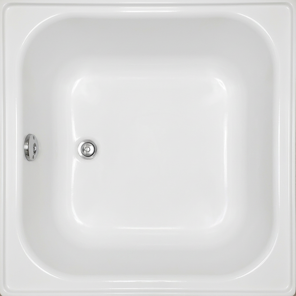 Glossy white bathtub after ANEW professional reglaze